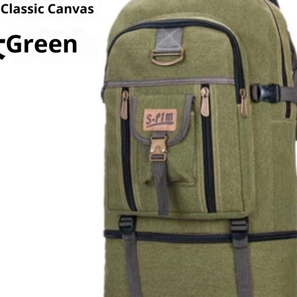 ActiveGo Rucksack aus Canvas mit extra großem Fassungsvermögen für Herren, Outdoor-Aktivitäten wie Wandern und Reisen – ideal als Sportrucksack mit erweiterbarem Design._voghion.com