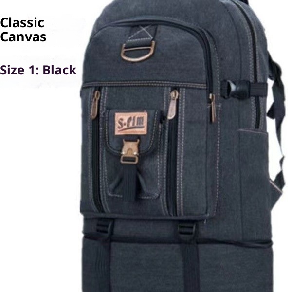 ActiveGo Rucksack aus Canvas mit extra großem Fassungsvermögen für Herren, Outdoor-Aktivitäten wie Wandern und Reisen – ideal als Sportrucksack mit erweiterbarem Design._voghion.com