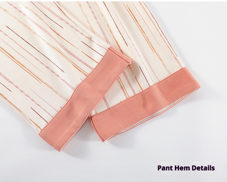 ChicShe Women's Cotton Pajamas With Chest Pads, Autumn New Sleeve Long Pants Cardigan Set, Suitable For Outdoor Wear, Casual_voghion.com