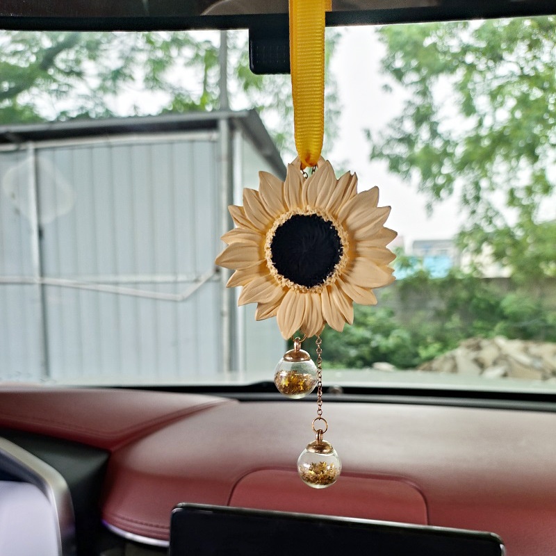 Car Rearview Mirror Hanin Frarance Piece Decor Wardrobe Diffuser Stone Two-tone Pendant Swan Air Vent Ornament_voghion.com