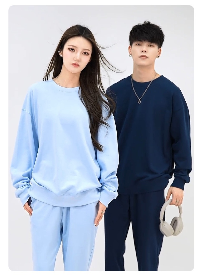 boy Boy Autumn 350g Pure Cotton Thick Men's American Style Trendy Brand Sweatshirt Custom Workwear Embroidery One Piece_voghion.com