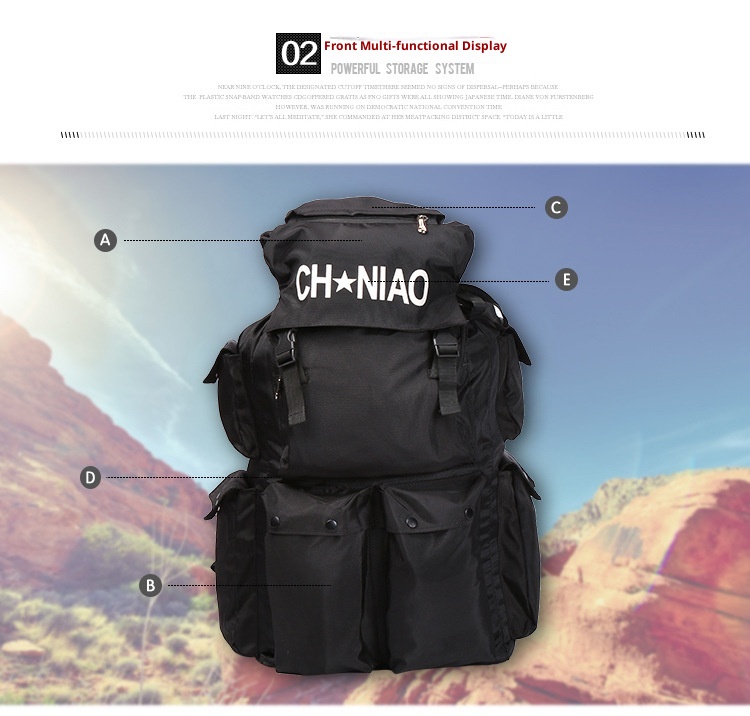 Sac à dos multifonctionnel de voyage léger ActiveGo Outdoor Sports Mountaineering pour homme, grande capacité, idéal pour l'école_voghion.com