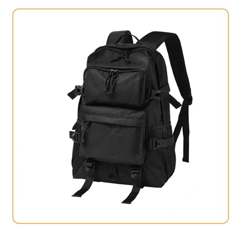 ActiveGo Large Capacity Lightweight Outdoor Hiking For College Students Men's Travel Backpack Black Waterproof Portable Cycling_voghion.com