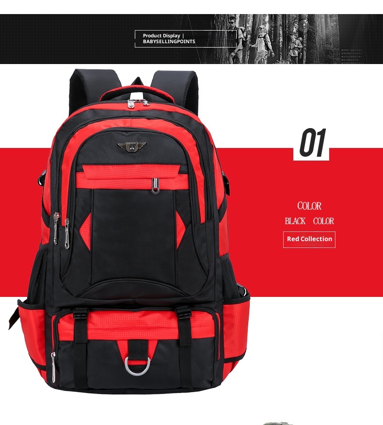 ActiveGo Cross-border Foreign Trade Extra Large Capacity Men's Travel Backpack Casual Sports Style Luggage Hiking School Bag_voghion.com