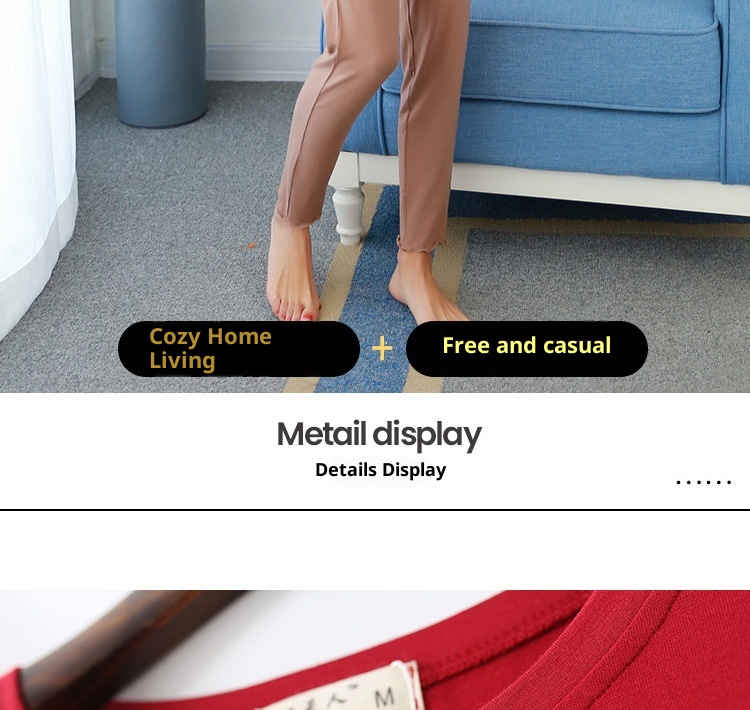 ChicShe Damen-Pyjama Herbst Langarm Locker Modal Koreanischer Stil Plus Size Winter Homewear Set Sommer Stillen Umstandsmode_voghion.com