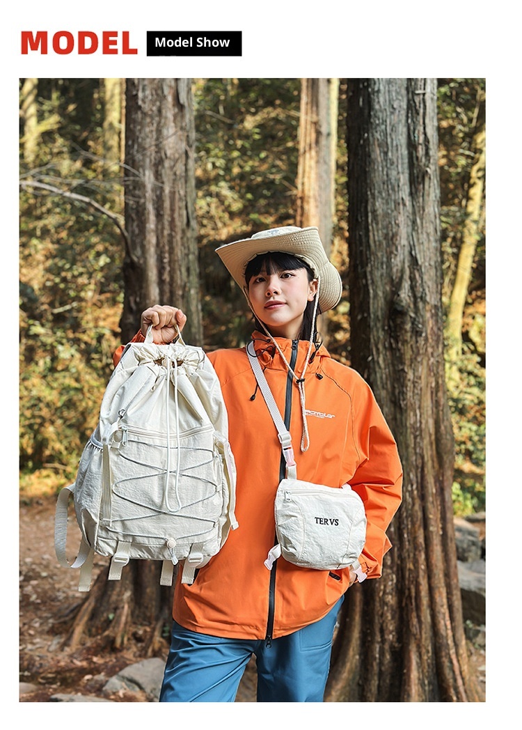 ActiveGo Cross-border Lightweight Men's Drawstring Large Capacity Outdoor Travel Backpack, Women's College Student Backpack_voghion.com