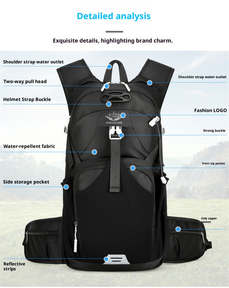 ActiveGo Cross-border Cycling Bag Outdoor Bicycle Multi-functional Water-resistant Sports Picnic Large Capacity Backpack_voghion.com