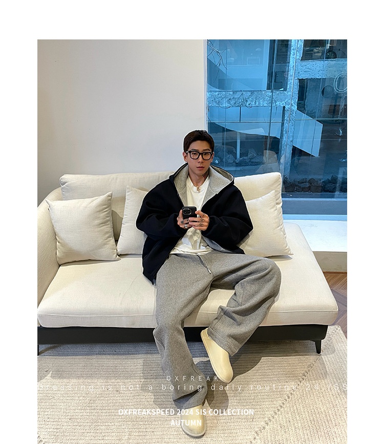 boy Boy 2025 Cardigan Sweatshirt Unisex Spring Autumn Zipper Hooded American Retro Style Regular Shoulder Jacket_voghion.com