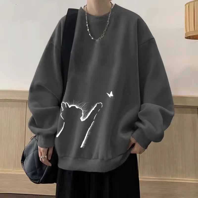 ragazzo Ragazzo Felpa invernale Nuova tendenza Stile americano Largo Girocollo Versatile Unisex Abbigliamento autunnale Esportazione all'ingrosso_voghion.com