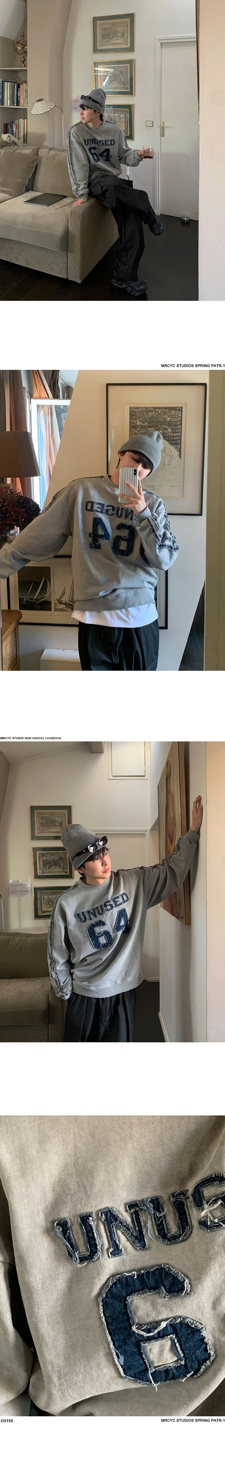 boy MYQ Letter Embroidery Crew Neck Sweatshirt Men Autumn New Loose Top Korean Style Trendy Vintage Pullover Jacket_voghion.com