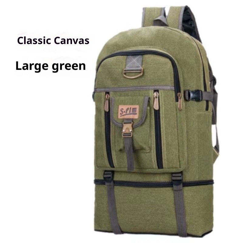 ActiveGo Rucksack aus Canvas mit extra großem Fassungsvermögen für Herren, Outdoor-Aktivitäten wie Wandern und Reisen – ideal als Sportrucksack mit erweiterbarem Design._voghion.com