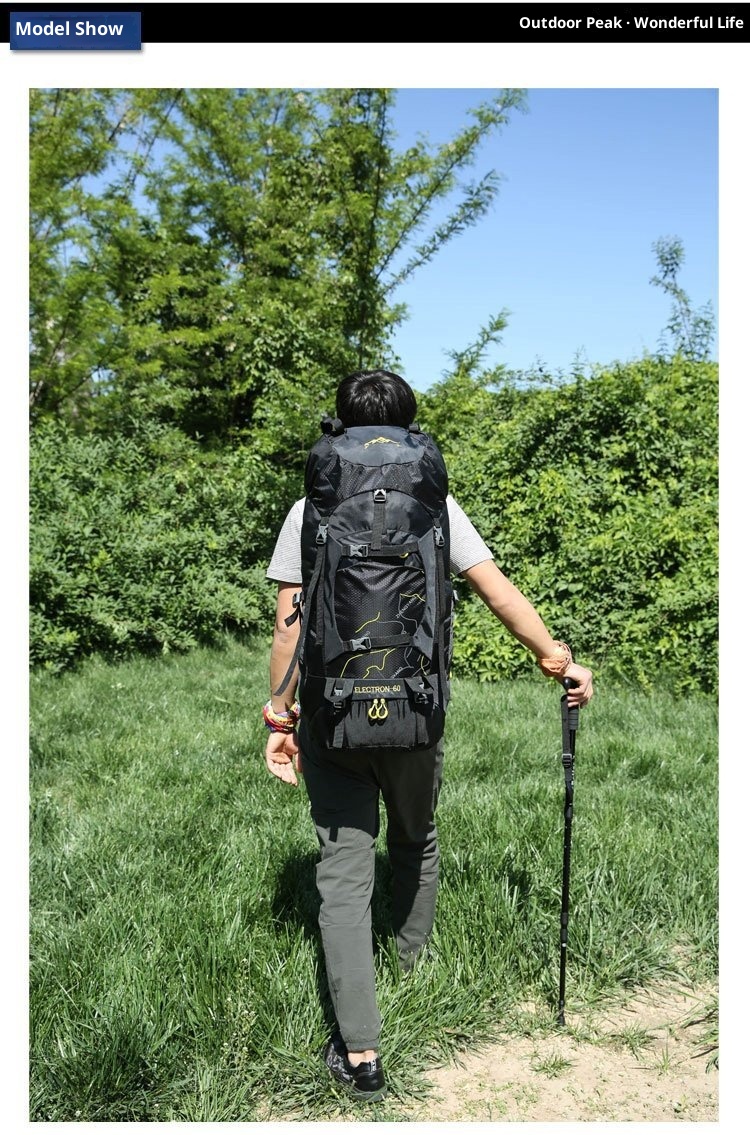 Sac à dos ActiveGo Outdoor Mountaineering pour hommes et femmes, grande capacité, léger et imperméable, idéal pour la randonnée et les voyages._voghion.com