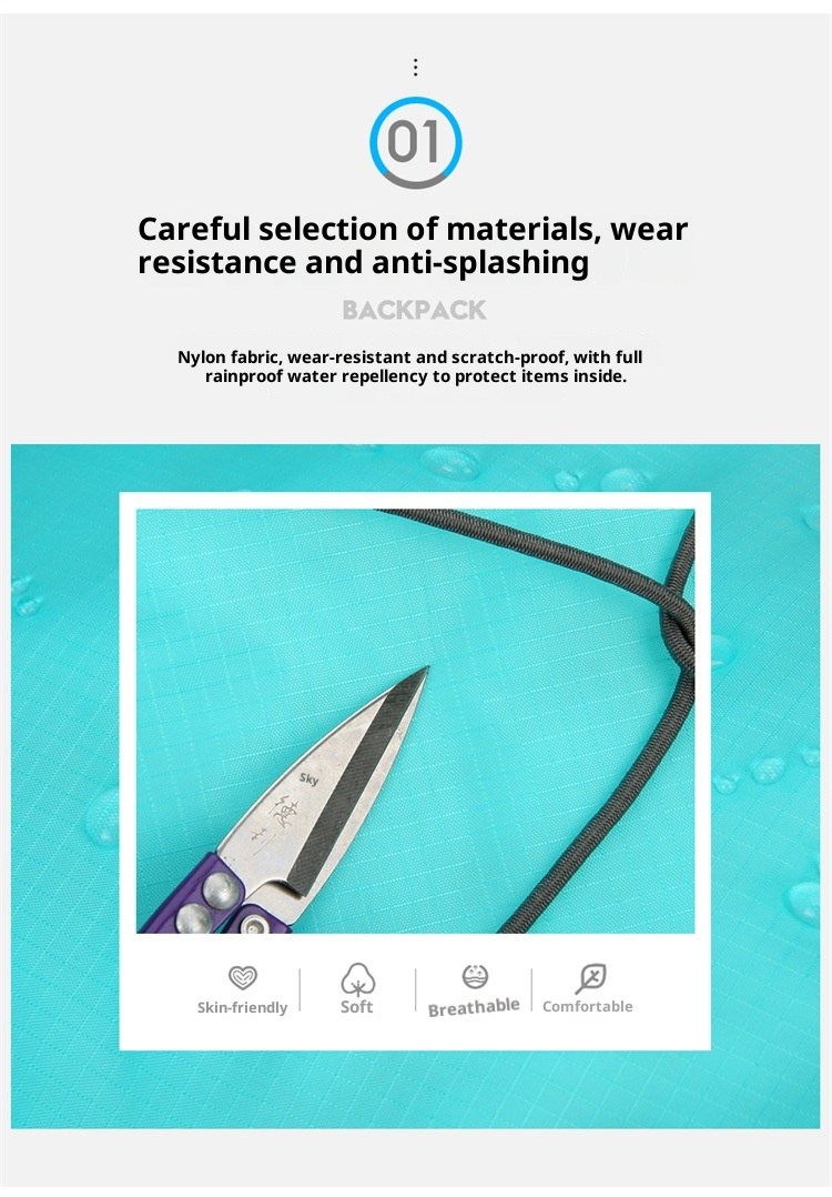 Sac à dos ActiveGo Warneheim Outdoor Sports, couleur unie, grande capacité, fermeture éclair, léger, pliable et résistant à l'eau_voghion.com