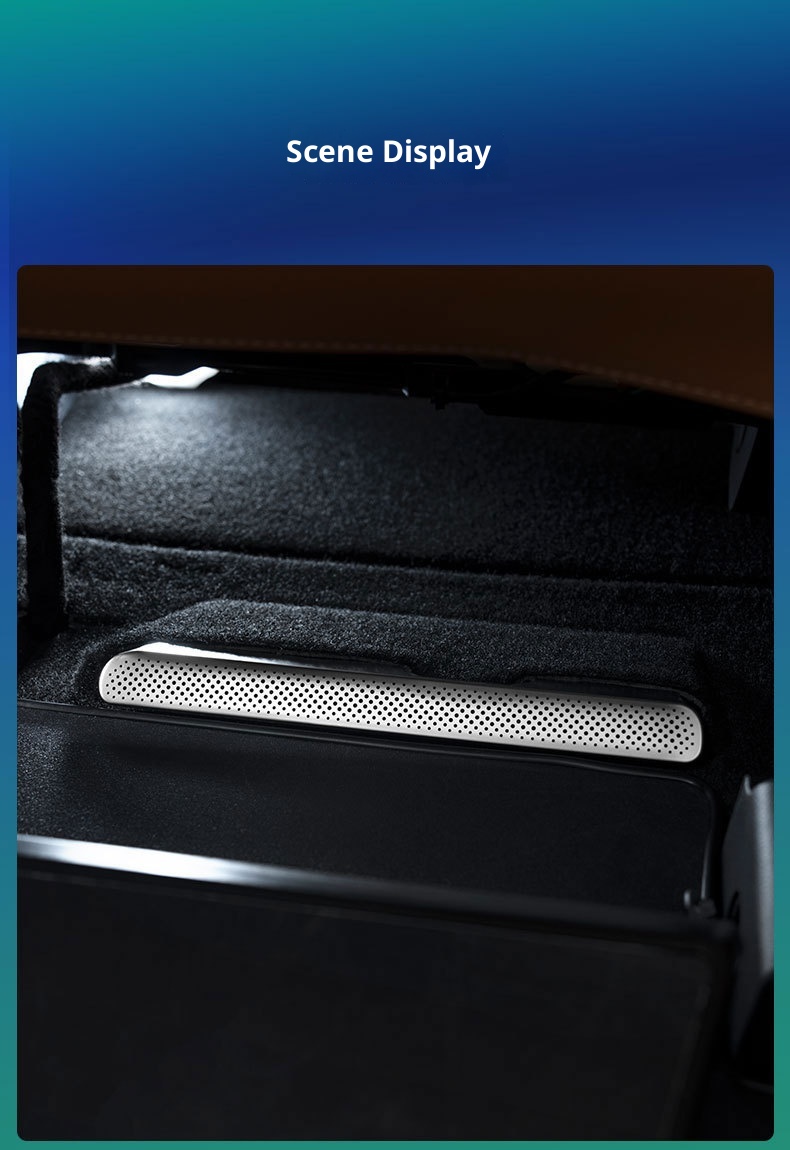 Copertura protettiva per bocchetta di ventilazione sotto il sedile anteriore Xinlantu Dreamer in acciaio inossidabile, antipolvere, modifica interna dell'auto_voghion.com