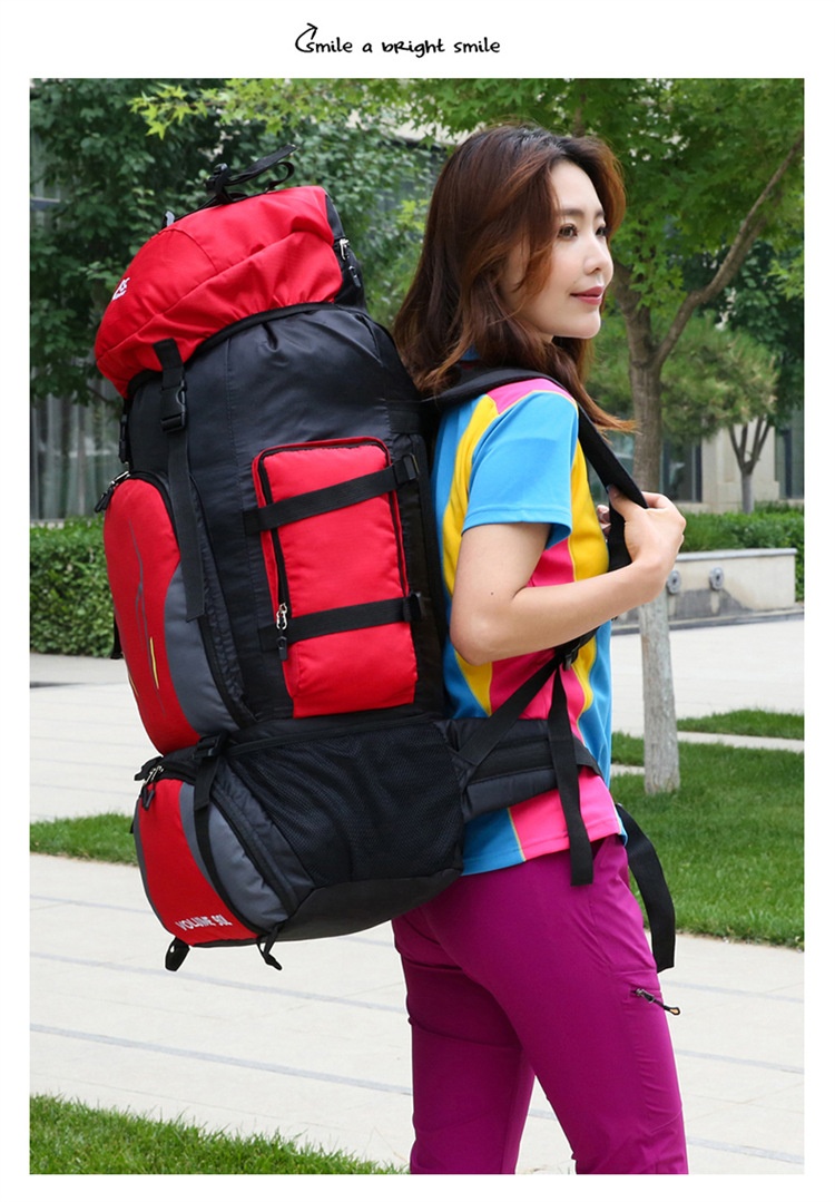 Zaino da viaggio unisex ActiveGo da 90 litri, grande capacità, per campeggio, escursionismo_voghion.com