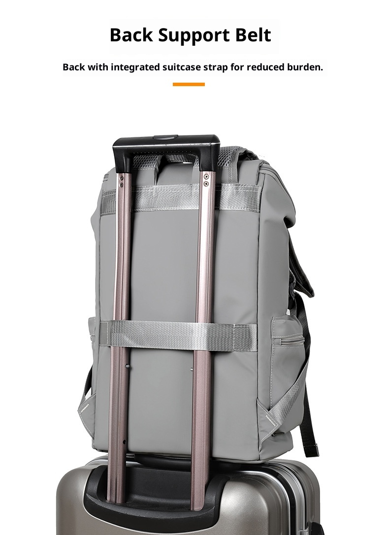 Sac à dos ActiveGo pour homme, grande capacité, idéal pour les voyages, la randonnée et les activités de plein air. Parfait pour un look business décontracté._voghion.com