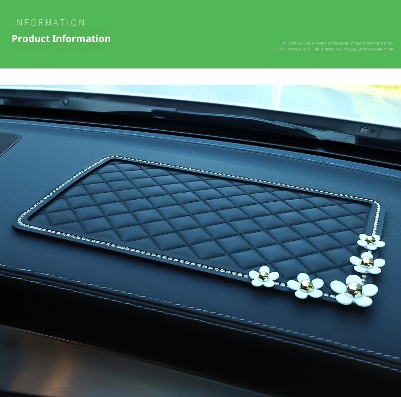 Rutschfeste Strassmatte mit Federdekor für die Mittelkonsole im Auto – Neuware_voghion.com