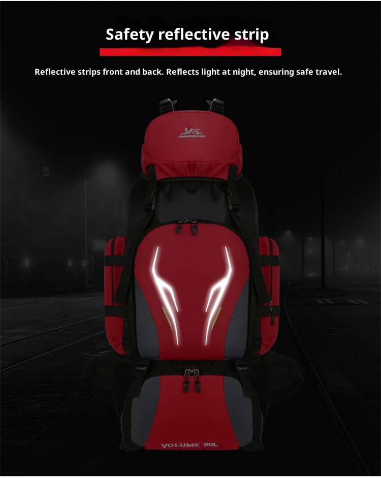 Zaino da viaggio unisex ActiveGo da 90 litri, grande capacità, per campeggio, escursionismo_voghion.com