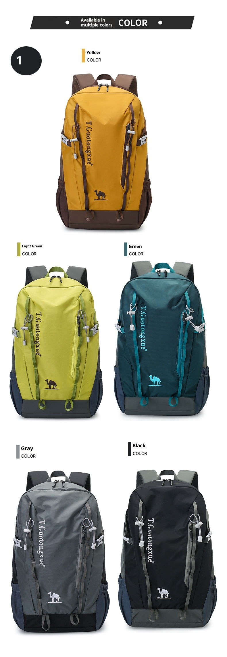 ActiveGo Mountaineering Bag Sports Water-Resistant Large Capacity Outdoor Lightweight Hiking Travel Backpack Customizable_voghion.com