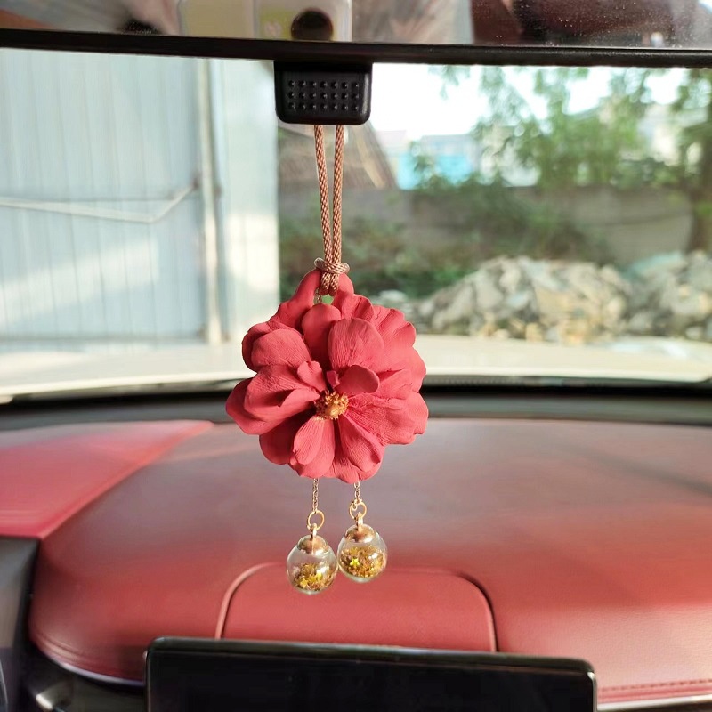 Car Rearview Mirror Hanin Frarance Piece Decor Wardrobe Diffuser Stone Two-tone Pendant Swan Air Vent Ornament_voghion.com
