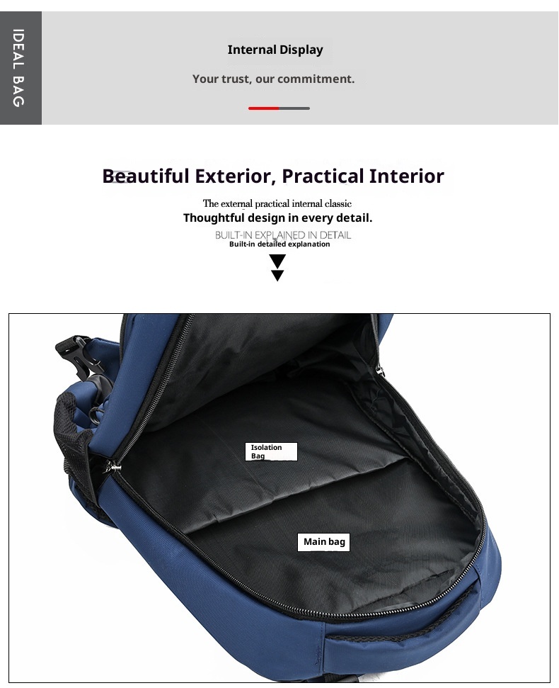 ActiveGo Wholesale Hiking Bag Multifunctional Travel Waterproof Outdoor Large Capacity Factory Backpack Men's New Style_voghion.com