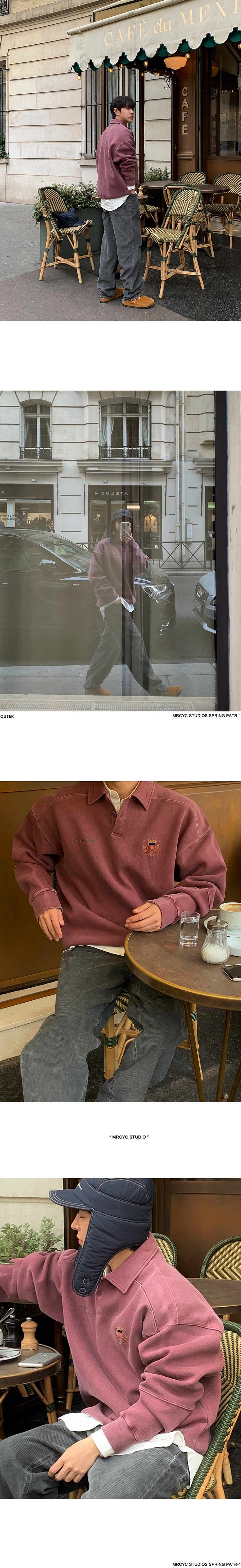 boy Boy MYQ Design Sense Turn-down Collar Pullover Sweatshirt For Men Spring Loose Embroidered Top Korean Style Trendy Long_voghion.com