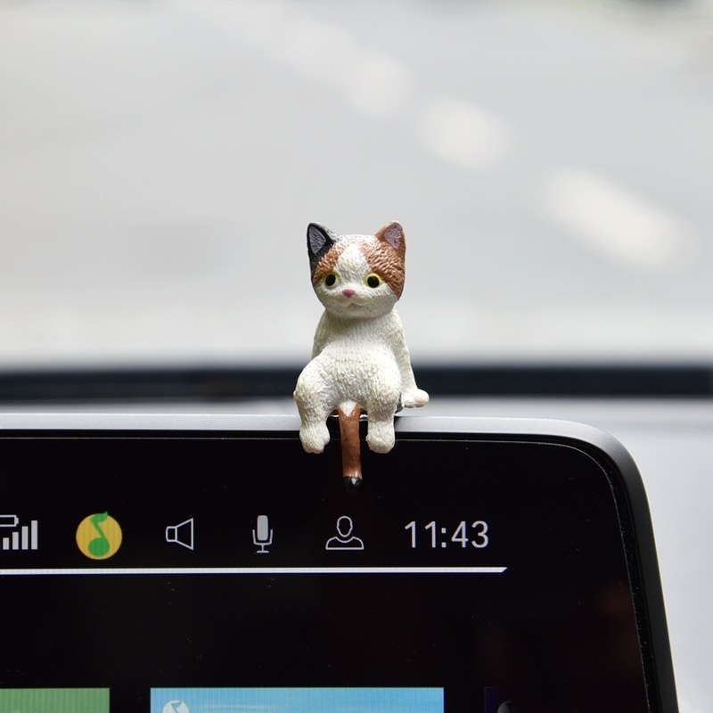 Niedliche Katzenornament-Kreation, trendige Armaturenbrettdekoration für den Autoinnenraum_voghion.com