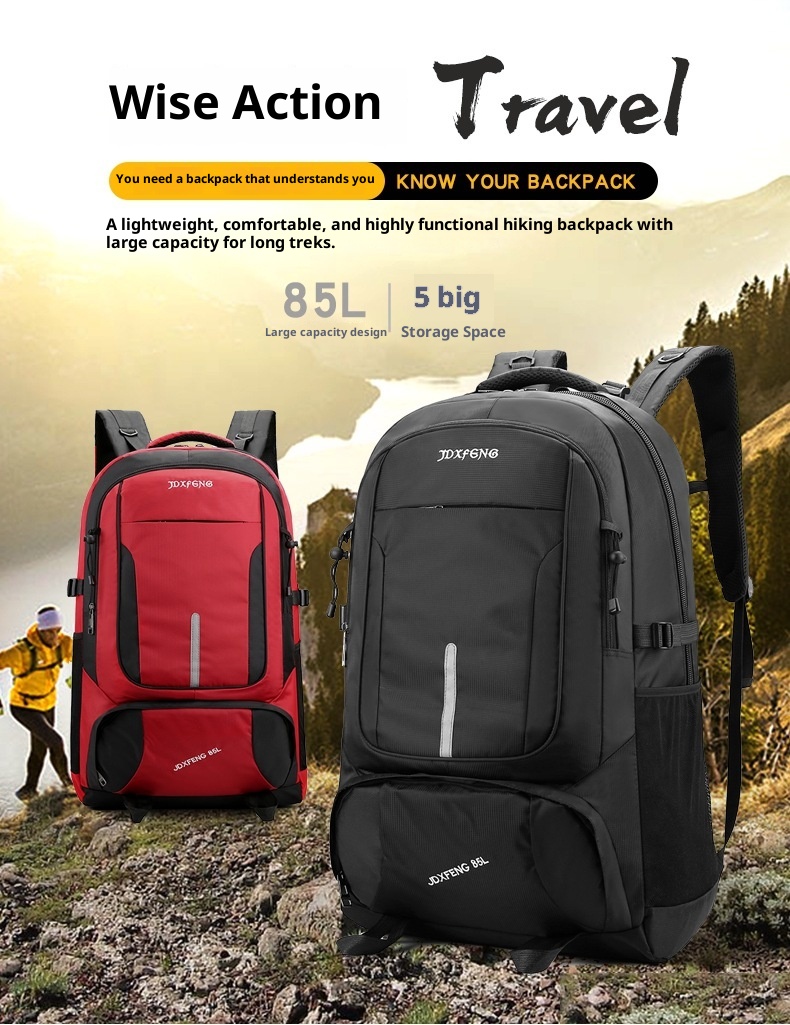 Zaino da viaggio per uomo ActiveGo, impermeabile, di grande capacità, per escursioni, sport all'aria aperta, scuola, all'ingrosso_voghion.com