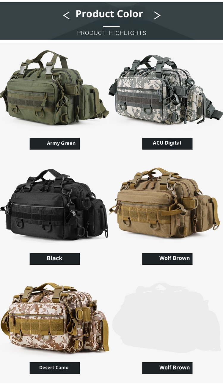 Zaino sportivo da uomo ActiveGo Lure, multifunzionale, con tracolla singola, mimetico, per attività all'aperto, borsa da pesca, grande_voghion.com