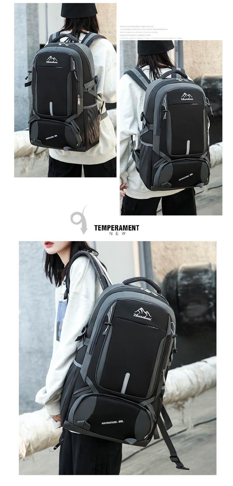 ActiveGo Outdoor Hiking For Men, Extra Large Capacity Camping Storage Backpack, Water-Resistant Leisure Travel Work Backpack_voghion.com