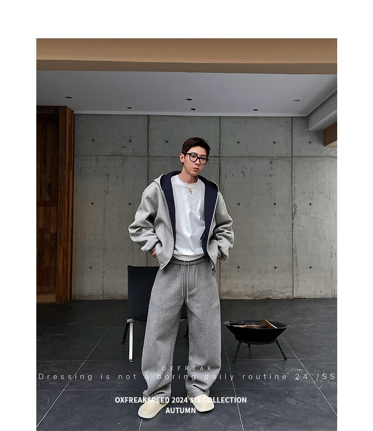 boy Boy 2025 Cardigan Sweatshirt Unisex Spring Autumn Zipper Hooded American Retro Style Regular Shoulder Jacket_voghion.com