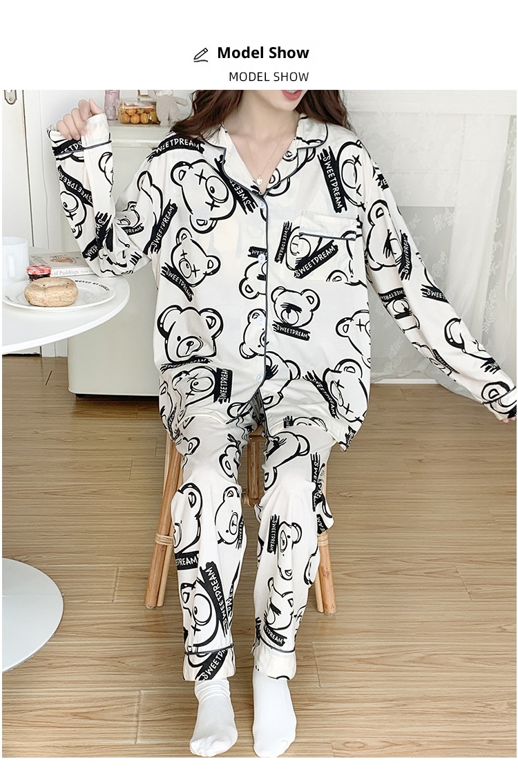 ChicShe Cross-Border Women's Pajamas Spring Long Sleeve 2024 New Autumn And Winter Plus Size Thin Loose Cardigan Loungewear_voghion.com
