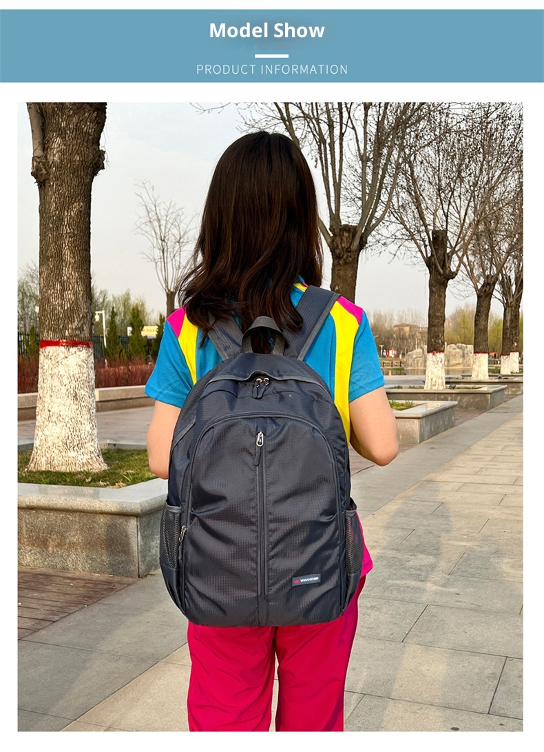ActiveGo 2024 Spring New Outdoor Casual Sports Backpack Lightweight Large Capacity Folding Bag Dropshipping_voghion.com
