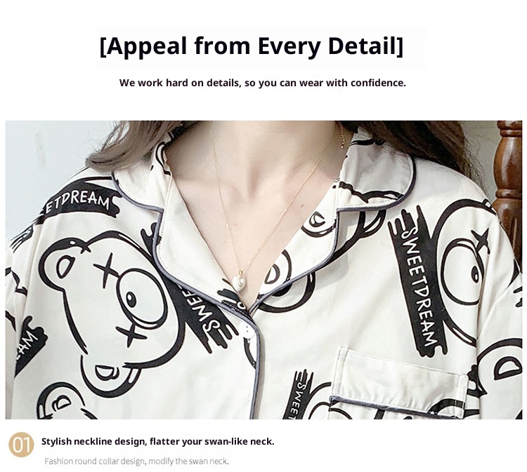 ChicShe Cross-Border Women's Pajamas Spring Long Sleeve 2024 New Autumn And Winter Plus Size Thin Loose Cardigan Loungewear_voghion.com