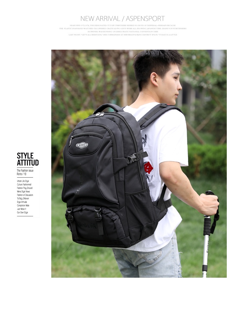 ActiveGo Outdoor Men Large Capacity Lightweight Casual Hiking Backpack Women Waterproof Travel Mountaineering Bag_voghion.com