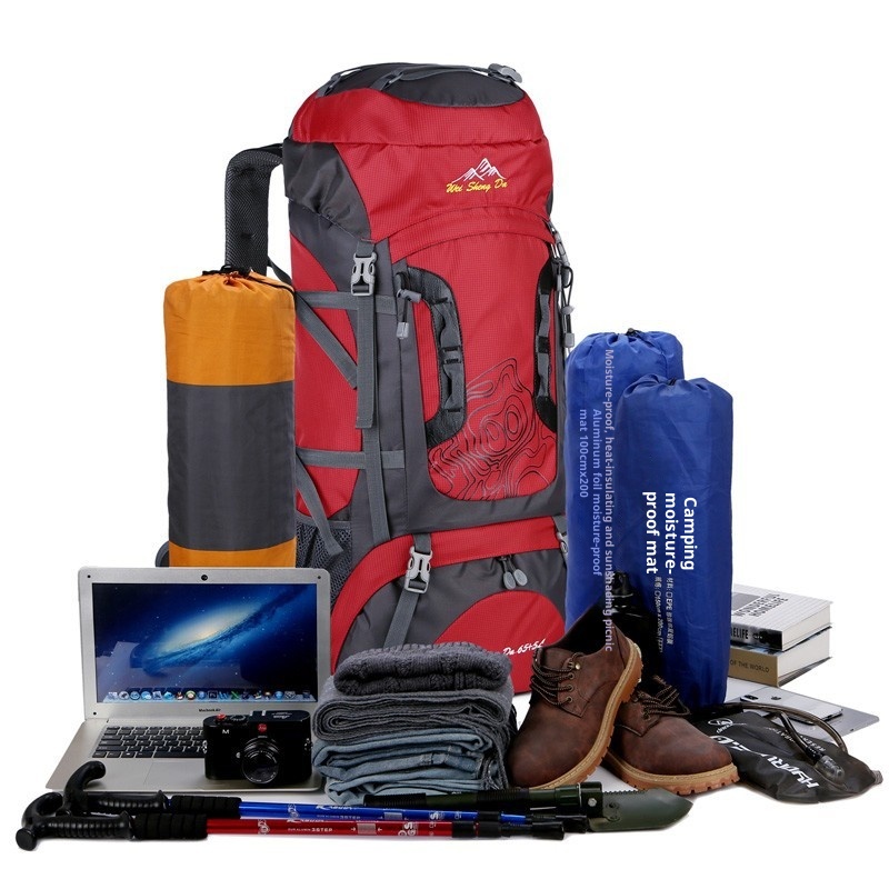 Zaino da viaggio per uomo ActiveGo, grande capacità, doppio spallaccio, impermeabile, per trekking, campeggio, escursioni, sport_voghion.com