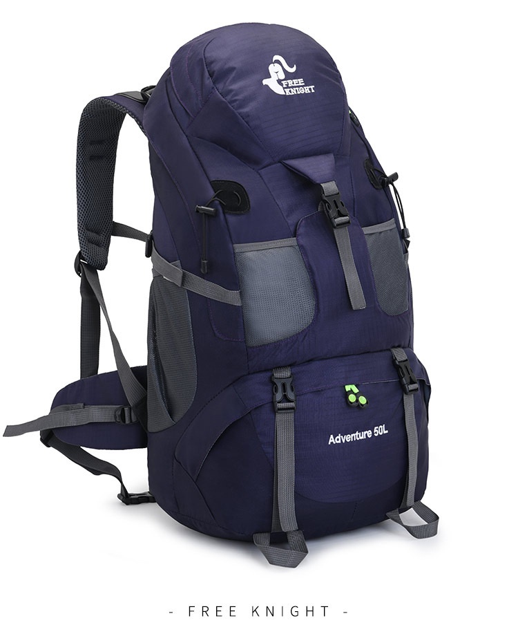 Zaino da alpinismo professionale ActiveGo da 50 litri, sportivo, unisex, di grande capacità, leggero, per escursionismo, arrampicata, viaggio_voghion.com