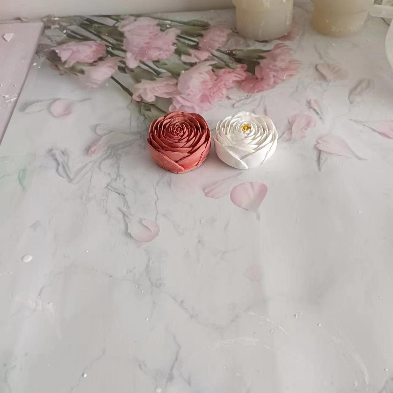 Car Air Conditioning Vent High-End Ornament Diffuser Stone Peony Flower Decoration Solid Aromatherapy Odor Removal_voghion.com