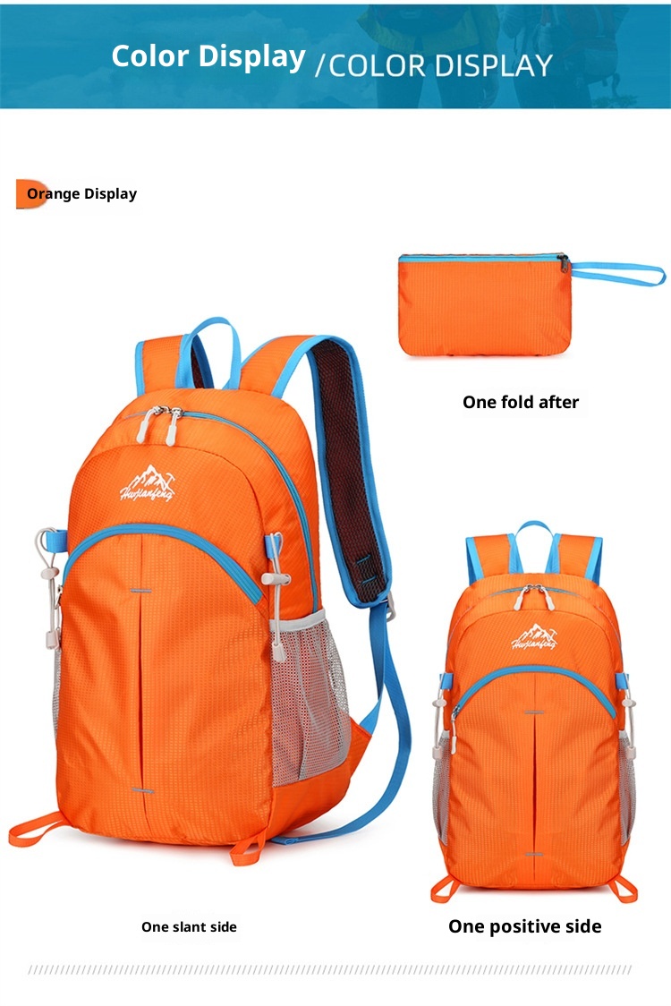 ActiveGo Authentic Outdoor Hiking Bag Travel Foldable Unisex Large Capacity Nylon Waterproof Lightweight Backpack_voghion.com