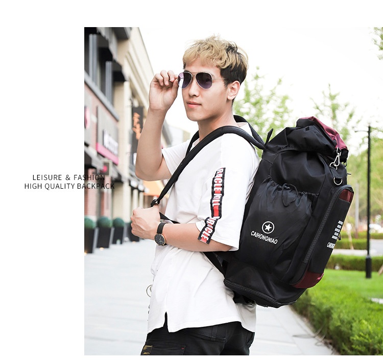 ActiveGo Mountaineering Double Shoulder Men's Travel Luggage Bag Women's Waterproof Multi-Functional Large Capacity Sports Hiking_voghion.com