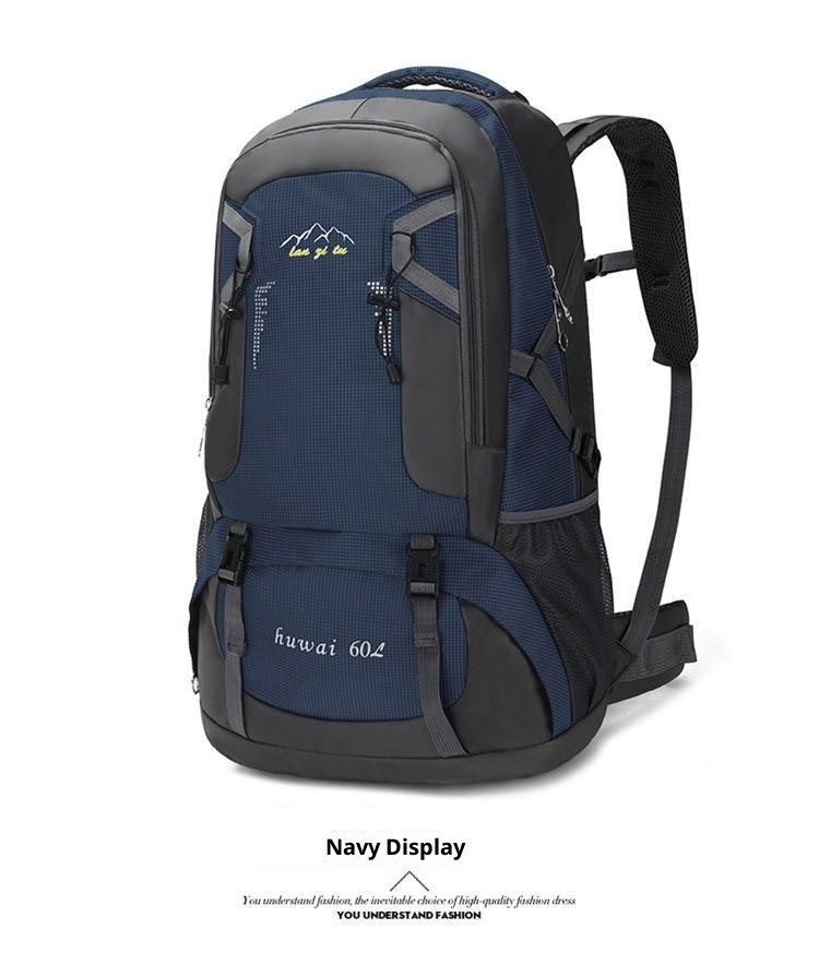 ActiveGo 60L Large Capacity Outdoor Hiking Water-Resistant Nylon Bag Couple Casual Sports Travel Backpack_voghion.com