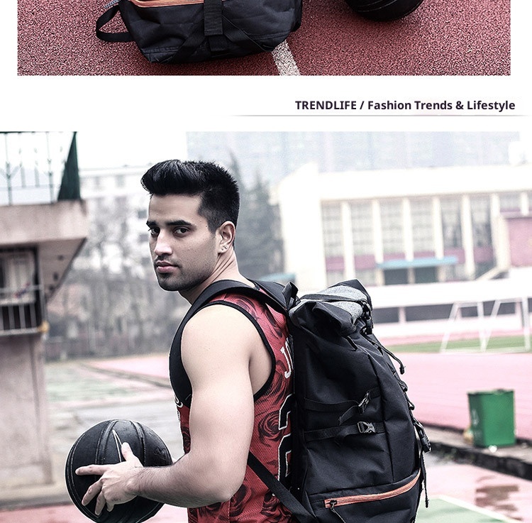 ActiveGo Basketball Men's School Training Multi-Functional Sports Backpack Capacity Extra Large Fitness Hiking Bag Customizable_voghion.com