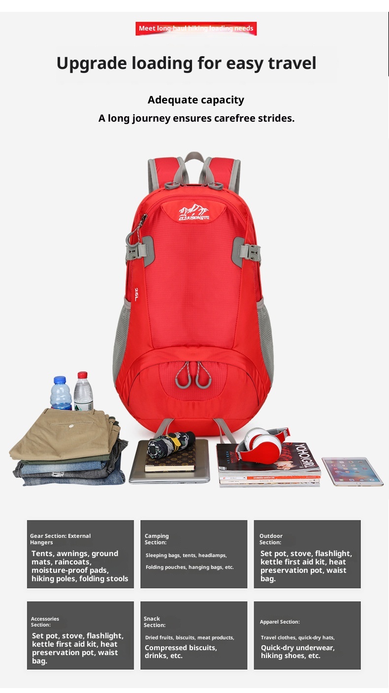 ActiveGo Outdoor Ultra-Light Portable Hiking Backpack For Men And Women, Sports Casual Travel Backpack, Large Capacity_voghion.com