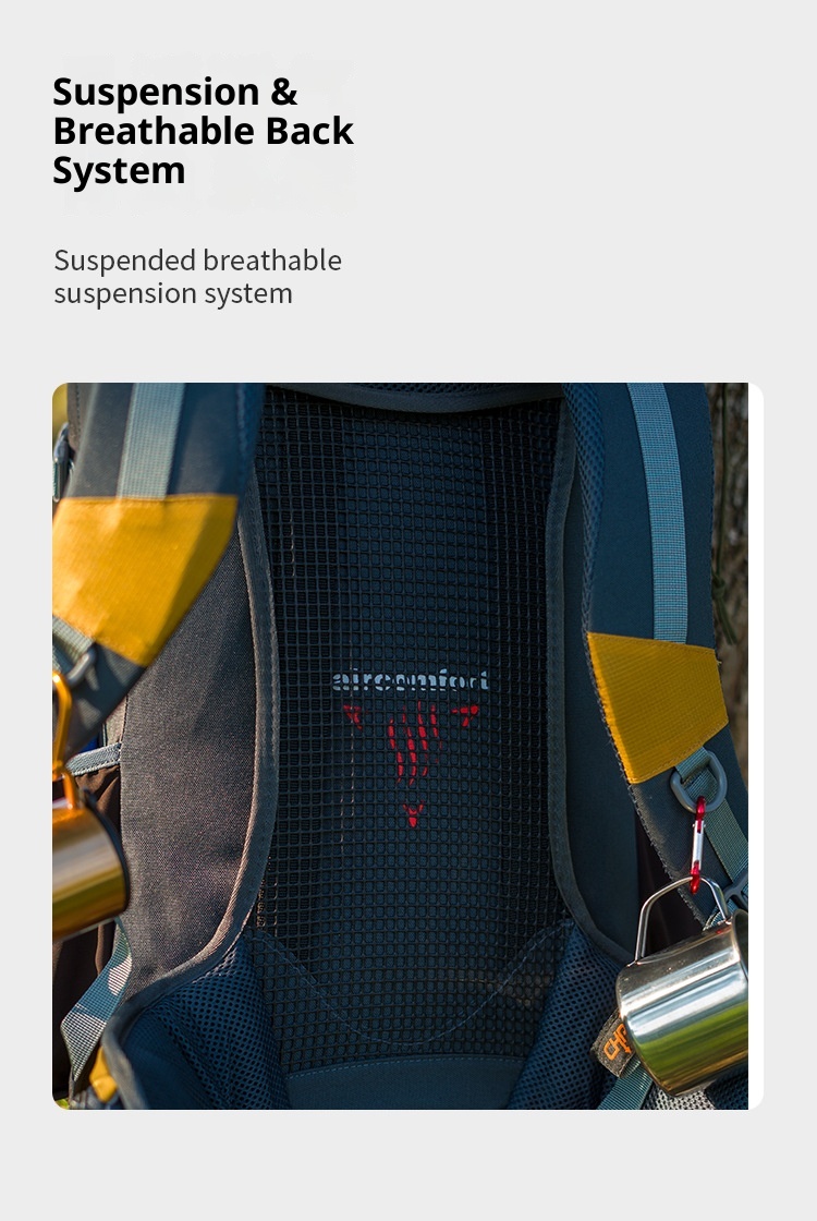 ActiveGo Outdoor 38L Hiking Large Capacity Travel Backpack Trekking Climbing Unisex Double Shoulder School Bag_voghion.com