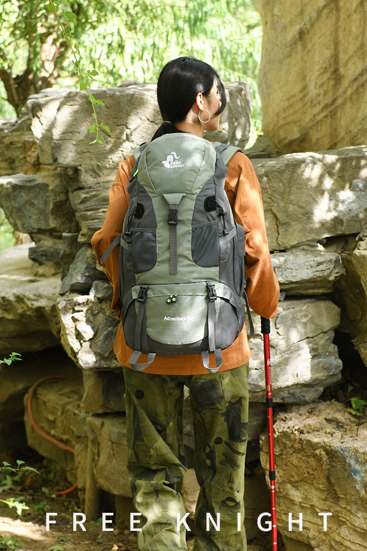 Zaino da alpinismo professionale ActiveGo da 50 litri, sportivo, unisex, di grande capacità, leggero, per escursionismo, arrampicata, viaggio_voghion.com