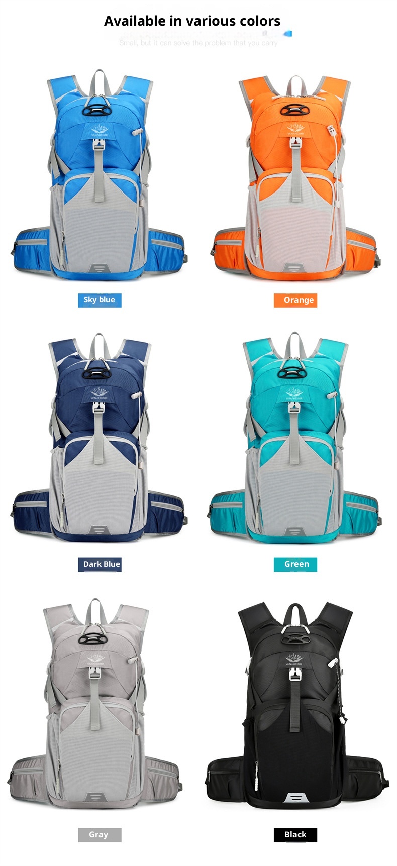 ActiveGo Cross-border Cycling Bag Outdoor Bicycle Multi-functional Water-resistant Sports Picnic Large Capacity Backpack_voghion.com