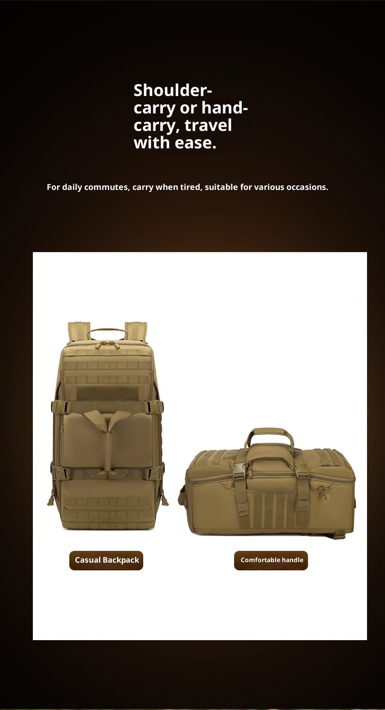 ActiveGo Outdoor 60L Dual-use Travel Handbag Multifunctional Large Capacity Luggage Bag Hiking Backpack_voghion.com