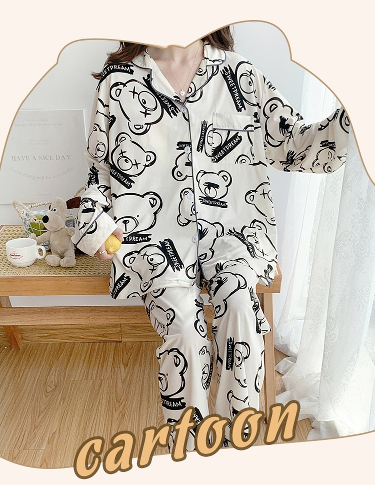 ChicShe Cross-Border Women's Pajamas Spring Long Sleeve 2024 New Autumn And Winter Plus Size Thin Loose Cardigan Loungewear_voghion.com