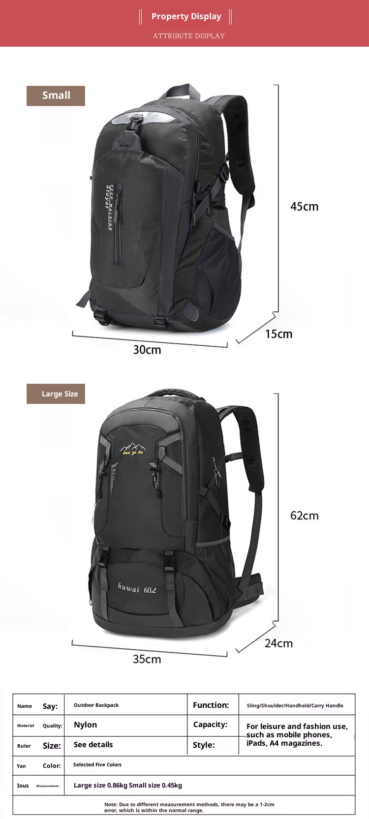 ActiveGo New 60L Large Capacity Men Outdoor Hiking Climbing Sports Leisure Travel Backpack For Women_voghion.com