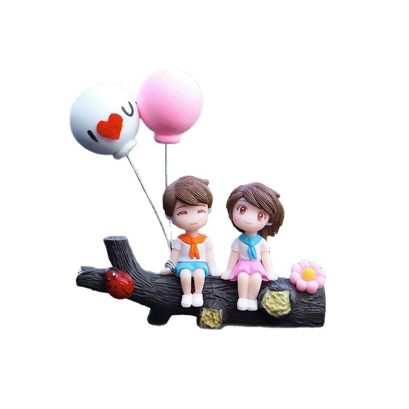 Little Deng Little Deng New Cute Tree Branch Couple Car Interior Cartoon Dashboard Balloon Decoration_voghion.com